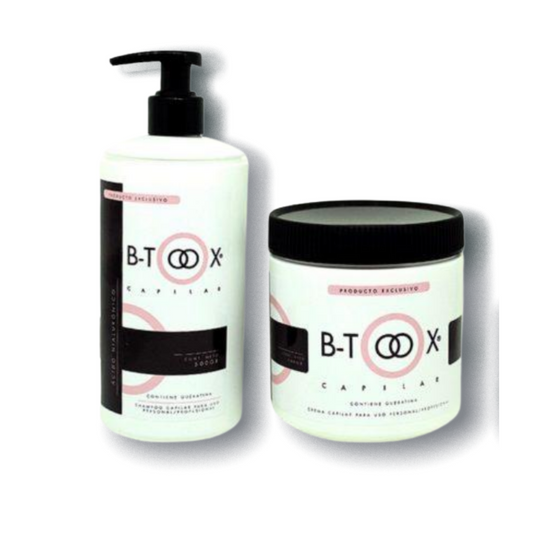 Set Reparación Cabello: Shampoo + Crema Capilar B-toox ambos con Ácido Hialurónico Keratina Bellemer