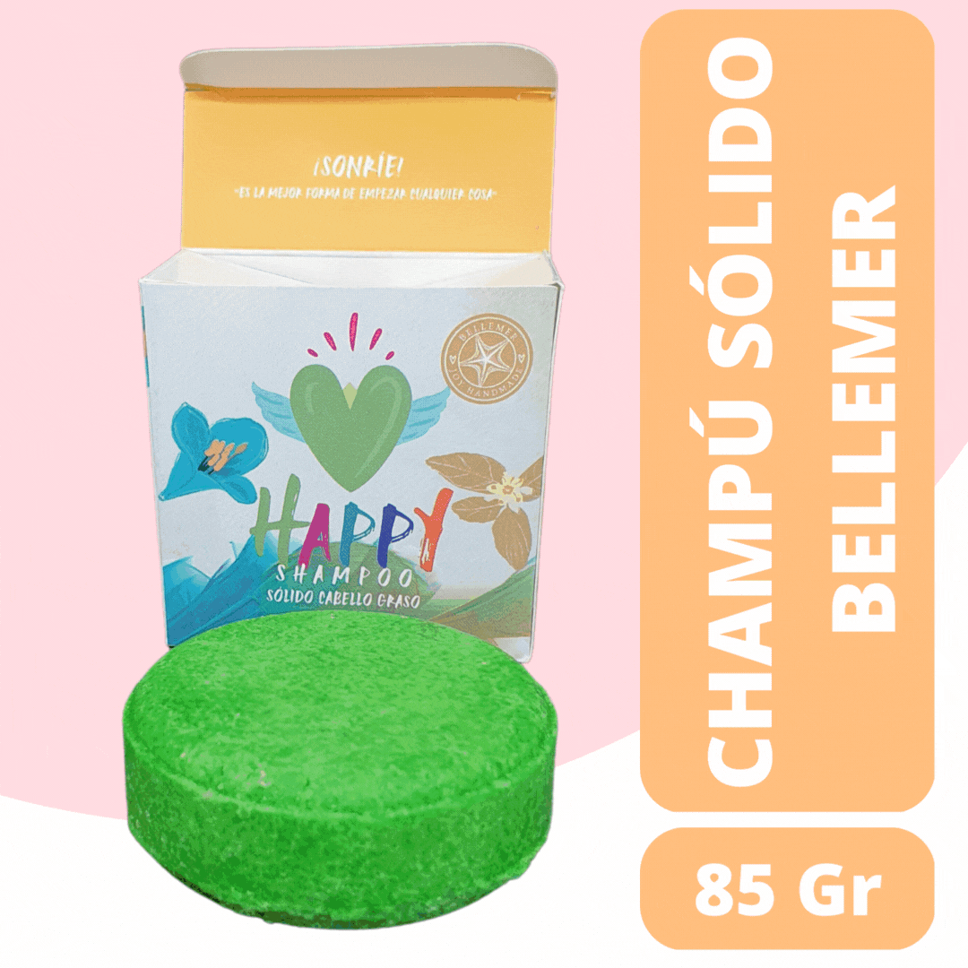 Shampoo Sólido Quillay Ortiga- Bellemer - Para Cabello Graso