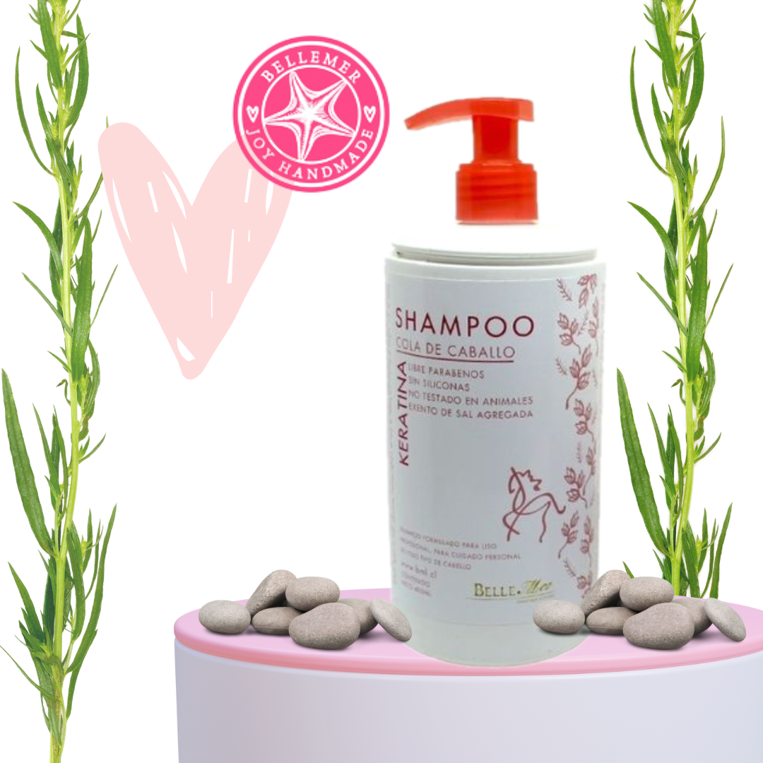 Shampoo Extracto Cola Caballo Queratina y Silíce 400ml - Bellemer®